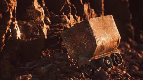 Verlassener-Goldminenwagen,-Mit-Dem-Während-Des-Goldrauschs-Erz-Transportiert-Wurde